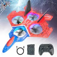 🎅 🎄 CHRISTMAS SALE 50% OFF -Foam Drone RC Airplane for Kids and Beginners, Remote Control Plane Fighter Jet with LED Light, Auto Hovering, 360° Flip and 2 Batteries (30 Mins)