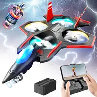 🎅 🎄 CHRISTMAS SALE 50% OFF -Foam Drone RC Airplane for Kids and Beginners, Remote Control Plane Fighter Jet with LED Light, Auto Hovering, 360° Flip and 2 Batteries (30 Mins)