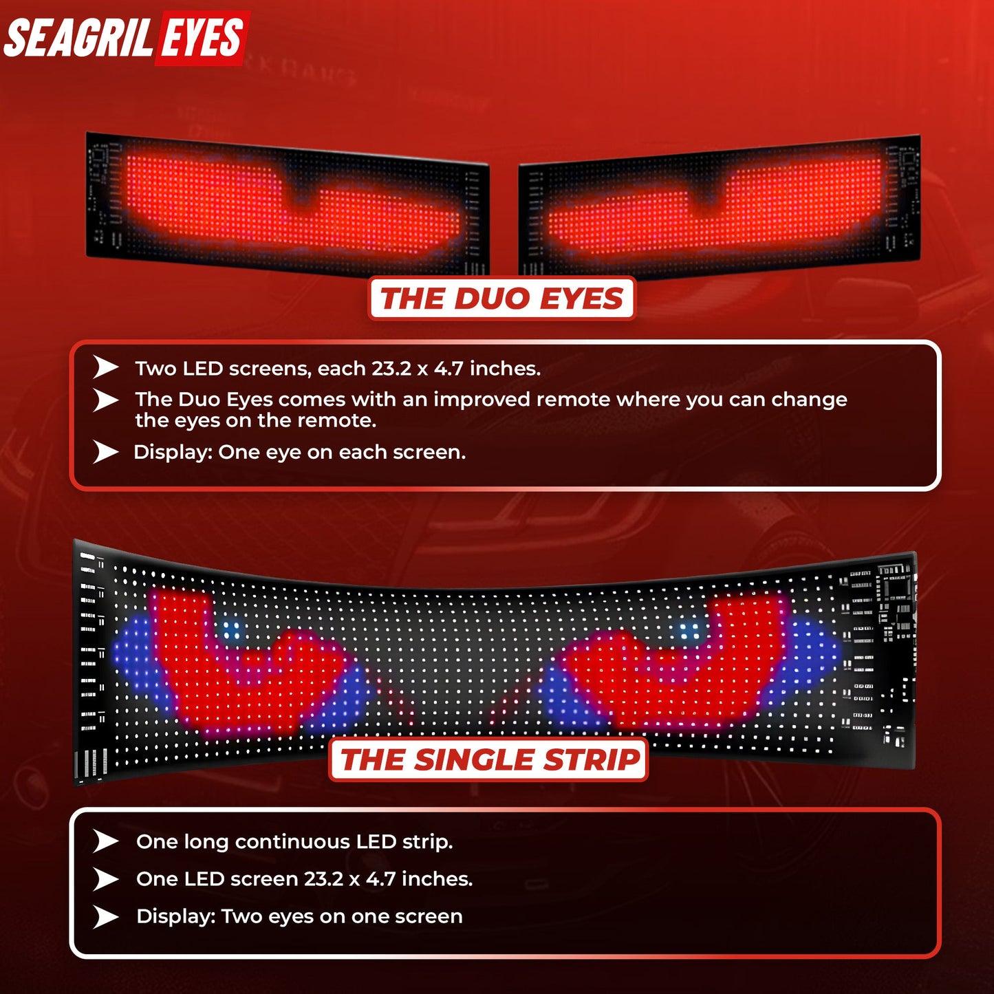 LED Animated EyesLED Animated Eyes for Maximum Street Presence