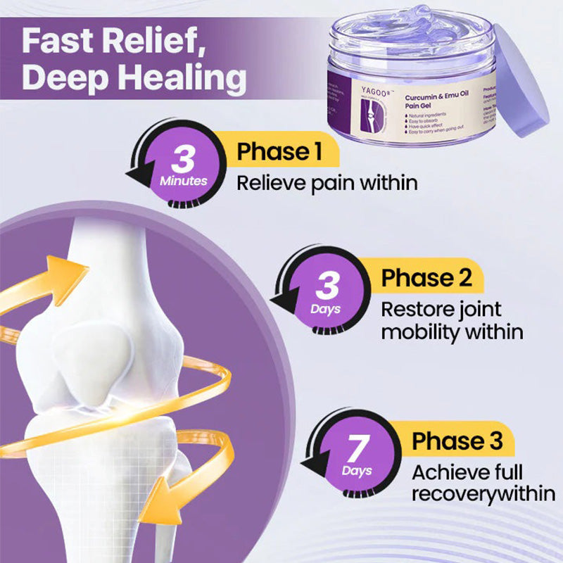 Yagoo®™ Curcumin & Emu Oil Pain Gel – 🏥Inspired by US Osteopathic Practices