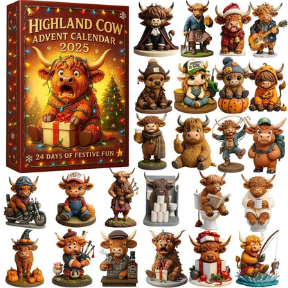 🎁Nice Christmas Gift🎅🐮Highland Cow Advent Calendar 2025
