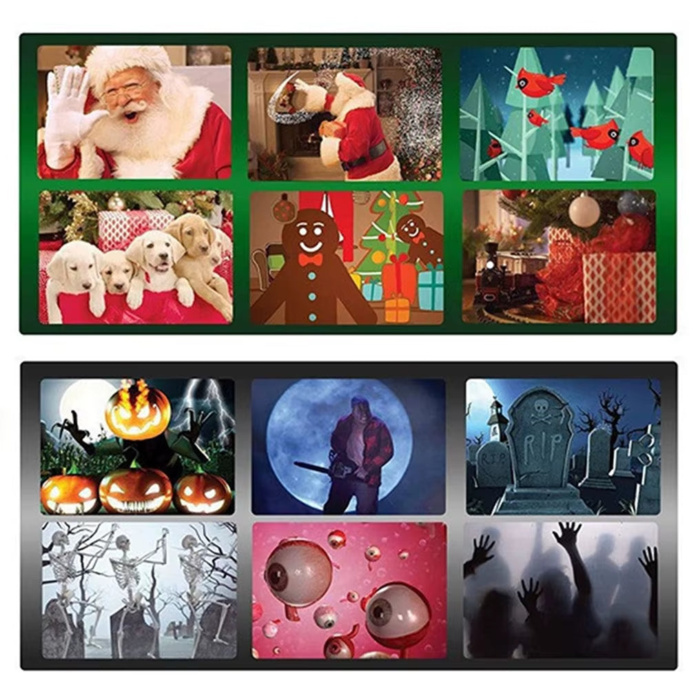 Fashion Halloween Christmas Window Projector Outdoor Atmospheric Feeling Festival Projection Home Room Office US/EU/AU/UK Plug