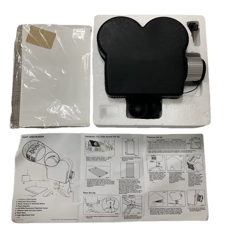 Fashion Halloween Christmas Window Projector Outdoor Atmospheric Feeling Festival Projection Home Room Office US/EU/AU/UK Plug