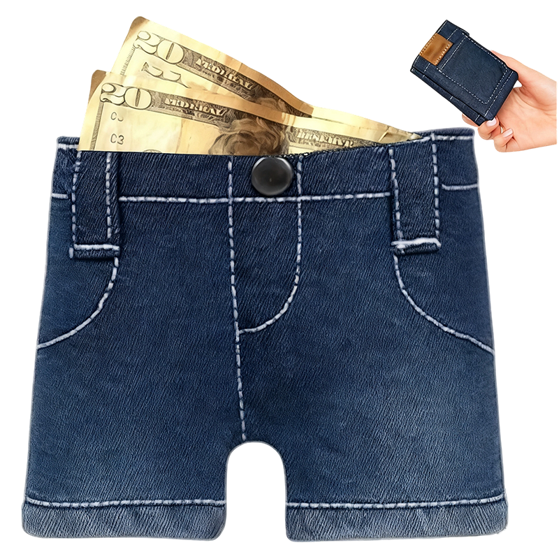 💴Mini Jeans Wallet Foldable Stylish Creative Mini Jeans-Shaped Wallet（USA）Made in the USA