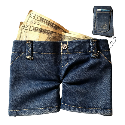 💴Mini Jeans Wallet Foldable Stylish Creative Mini Jeans-Shaped Wallet（USA）Made in the USA